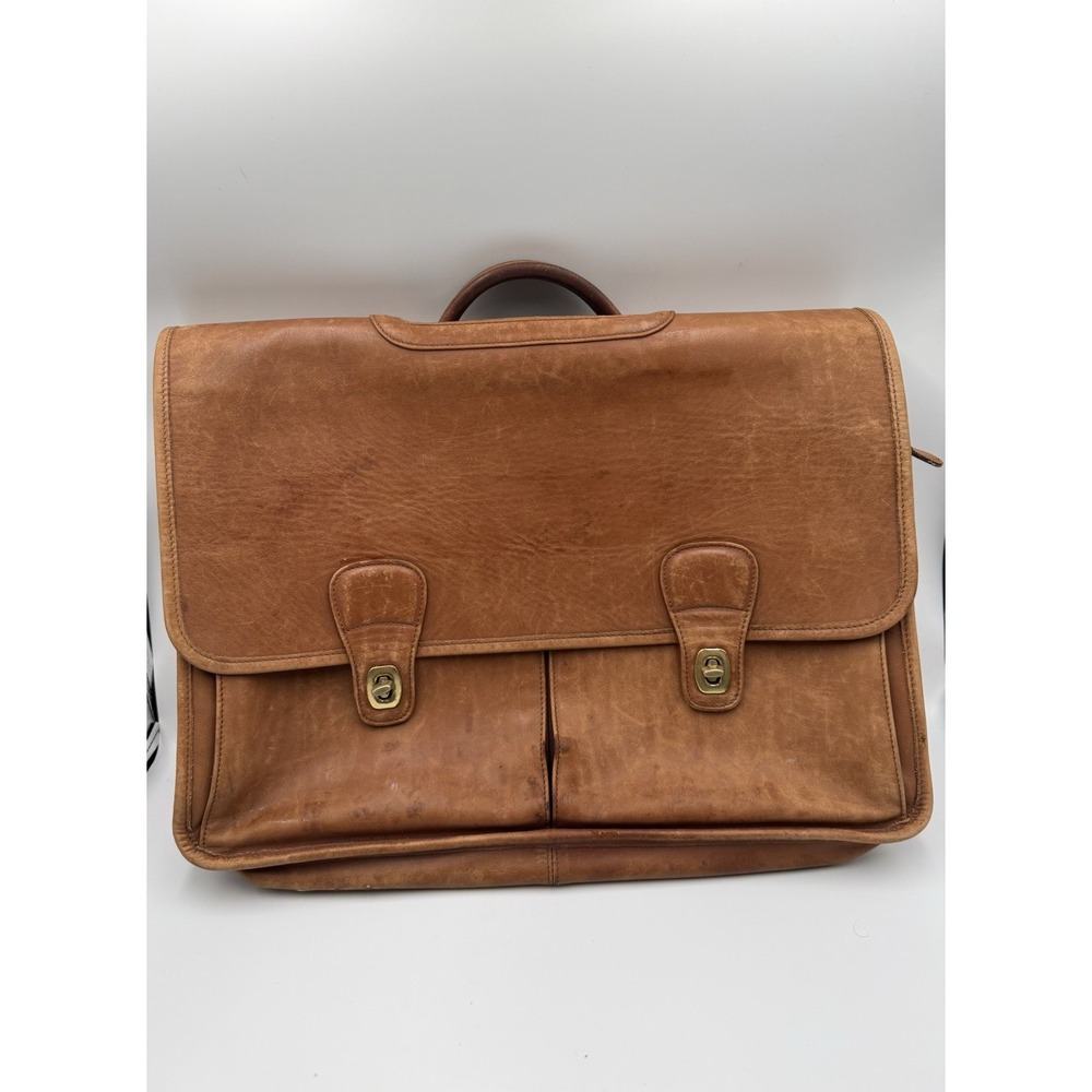 Vintage Coach H05-0532 Leather Briefcase Messenger Bag Glove Tanned Cowhide